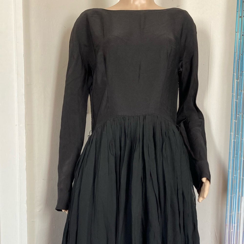 Vintage 1960s Cocktail Party Formal Whimsy Goth Dress Size Small